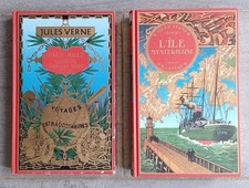 Lot 2 Livres -VINGT MILLE LIEUES SOUS LES MERS + L'ÎLE MYSTERIEUSE- Jules Verne
