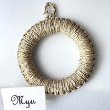 Trivet en paille naturelle japonaise pour tampon rond résistant à la...