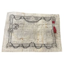 Diplôme Maçonnique - La Vallée de Genève - Suisse - grade chevalier rose croix -