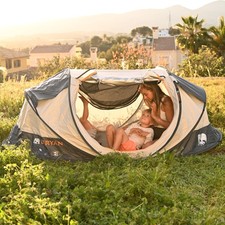 DERYAN Tente pop-up pour 2 personnes - Tente etanche - Anti-UV 50+ - Tente igloo