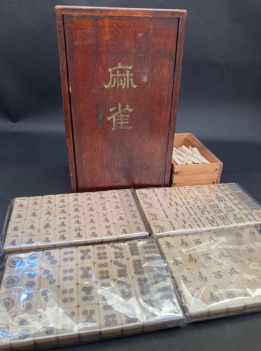 Ancien ensemble mahjong - ancien,