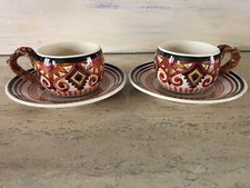 Deux tasses + soucoupes Paul