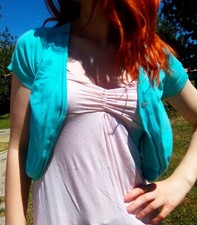 Adorable Haut gilet veste Zara Turquoise T s M 38 36 neuf mesures 