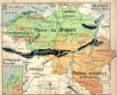 Carte école belgique vidal - école,
