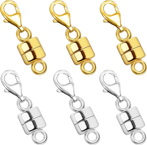 Magnetic necklace clasp with - clasp,