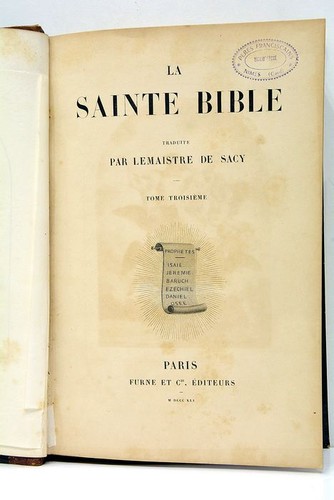 Lemaistre sacy sainte - lemaistre,