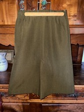 Militaire jupe pour femme en pure laine kaki   réf M4