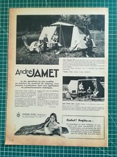 408 Publicité ancienne 1960 camping tente André Jamet