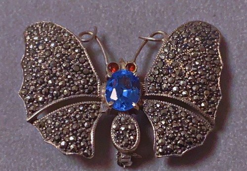 Vintage marcasites papillon - marcasites,