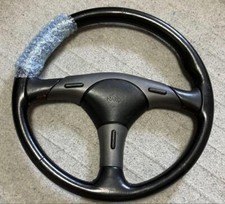 Volant cuir noir 37 cm Junk