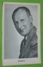 CARTE PHOTO BISCOTTES ST LUC 1959 BOURVIL ACTEUR CINEMA FRANCE COMEDIEN CHANTEUR