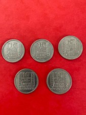 Lot de 5 pièces de 10 FRANCS