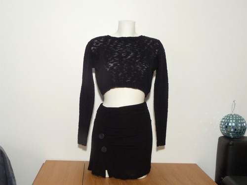 Pull court noir avec - court,