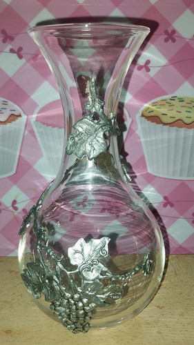 Carafe verre décor raisins - en,