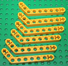 6 x Lego Technic Yellow Liftarm Thin 1x9 (7-3) ref 32271 set 8264 8421 6753 7900