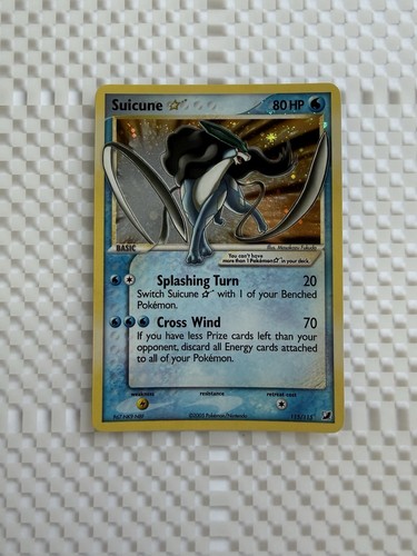 Suicune gold star holo card - suicune,