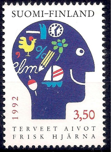 Finlande 1992 stylisé tête - 1992,