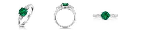 9ct blanc labo - 9ct, rond