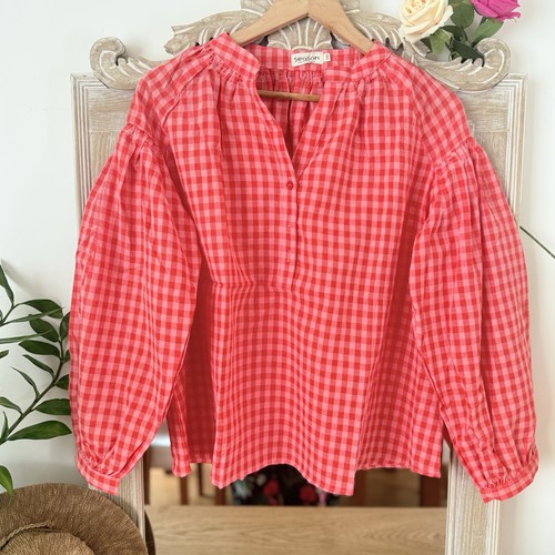 Season blouse vichy - blouse,