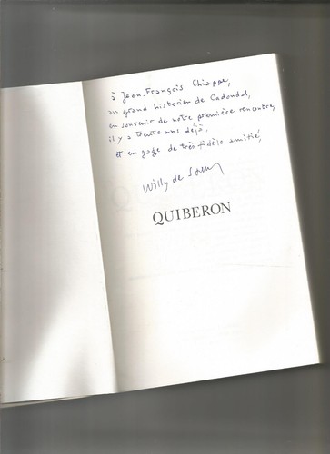 Envoi autographe personnalisé