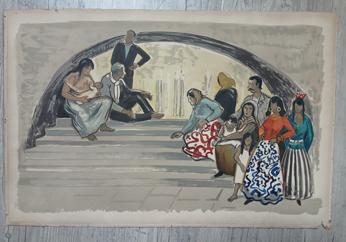 Lithographie yves brayer - yves,