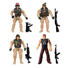 4x 4" Army Men Soldiers Action
