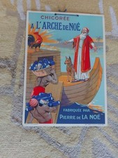 CARTON PUBLICITAIRE  LITHOGRAPHIE CHICOREE L'ARCHE DE NOE , ILLUSTRE PAR TAMAGNO