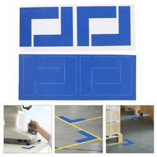 8 pcs Marqueurs d'Angle en PVC en L pour Sol, Bandes de Signalisation pour