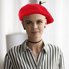  Béret pour femme : bonnet kawaii en forme de fruit, béret d'artiste -