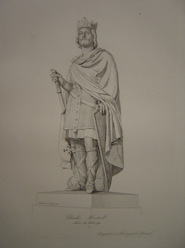 Grande gravure statue de - gravure, la
