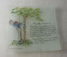 Assiette dessin peint à