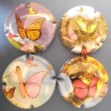 lot de 4 capsules de champagne génériques "papillons" n°941 à 941c