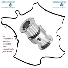 poulie double GT2 20 dents 8mm