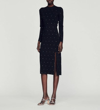 Sandro Paris Robe Midi Femme