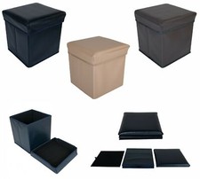 Cube De Siège Boîte De Rangement Pouf Banc De Siège Coffre Pouf Pliable Neuf
