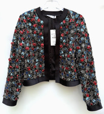Veste À Perles Zara Avec Appliqué En Sequins Taille M Réf 3920/525 RRP 119 £