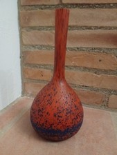 GRAND VASE ANCIEN PATE DE VERRE SOLIFLORE .ANDRE DELATTE? IRREGULIER.30 CM