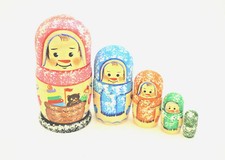 Russian Nesting Doll , Matreshka Doll - Snowman Family -  6" Tall