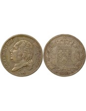 France Louis XVIII - 5 Francs Argent, Buste Habillé - 1821 A Paris