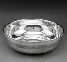 Beau saladier en argent massif