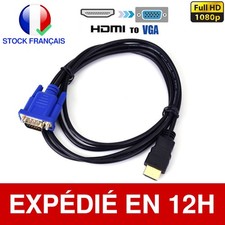 Adaptateur Hdmi vers VGA Mâle Full HD 1080P - Conversion Vidéo de Qualité