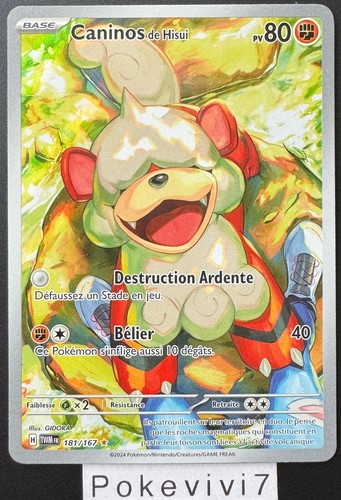 Carte pokemon caninos 181 - carte, 181/167