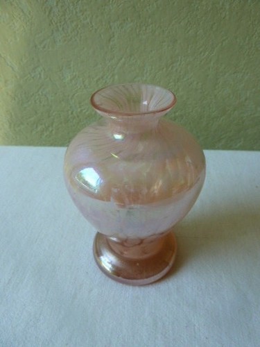 Petit vase verre marbré - ,