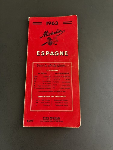 Guide michelin espagne 1963 - guide,
