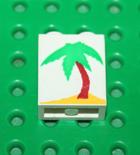Lego white panel - white, 1x2x2