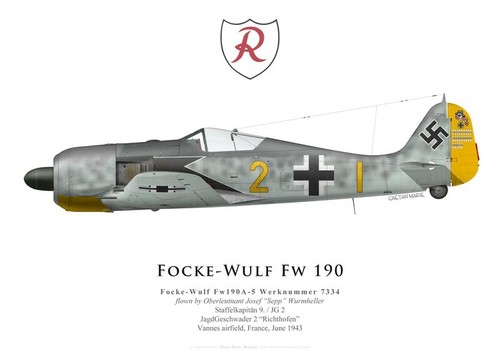 Print focke wulf 190a j - 190a-5,,