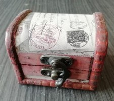 Coffre bijoux PIRATE en bois vintage Trésor Antique