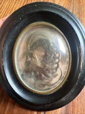 Reliquaire Familial & Travail de Cheveux Napoléon III Antique Reliquary R 78