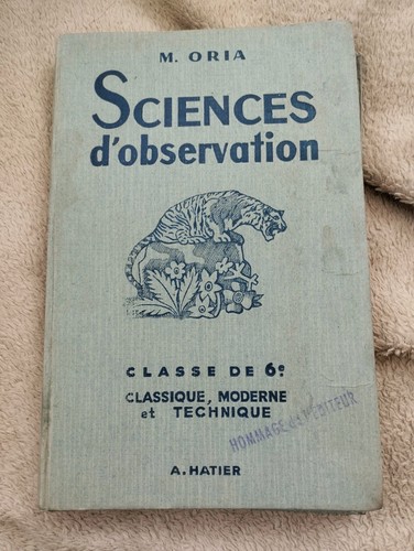 Ancien livre scolaire sciences - livre,