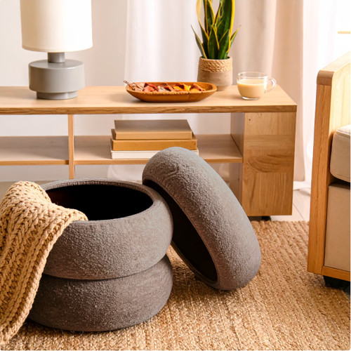 Cloud boucle ottoman taupe - cloud,